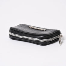 画像をギャラリービューアに読み込む, CHROME HEARTS クロムハーツ COIN CASE ラウンドジップ コインケース 小銭入れ ダガージップ レザー シルバー925 美品 中古 4a006265