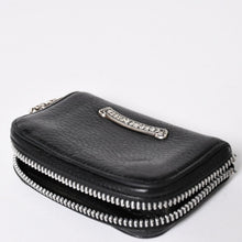 画像をギャラリービューアに読み込む, CHROME HEARTS クロムハーツ COIN CASE ラウンドジップ コインケース 小銭入れ ダガージップ レザー シルバー925 美品 中古 4a006265