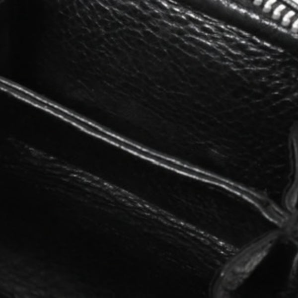 CHROME HEARTS クロムハーツ COIN CASE ラウンドジップ コインケース 小銭入れ ダガージップ レザー シルバー925 美品 中古 4a006265