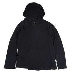 CHROME HEARTS クロムハーツ オールド サーマルフーディー パーカー サイズL ホースシュー カットオフ ブラック 美品 中古 4a006269