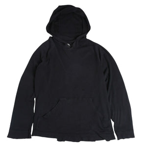CHROME HEARTS クロムハーツ オールド サーマルフーディー パーカー サイズL ホースシュー カットオフ ブラック 美品 中古 4a006269