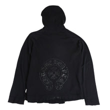 画像をギャラリービューアに読み込む, CHROME HEARTS クロムハーツ オールド サーマルフーディー パーカー サイズL ホースシュー カットオフ ブラック 美品 中古 4a006269