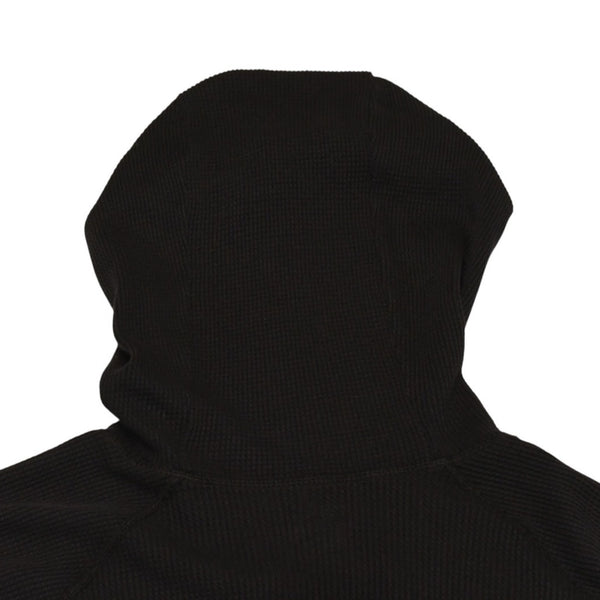 CHROME HEARTS クロムハーツ オールド サーマルフーディー パーカー サイズL ホースシュー カットオフ ブラック 美品 中古 4a006269