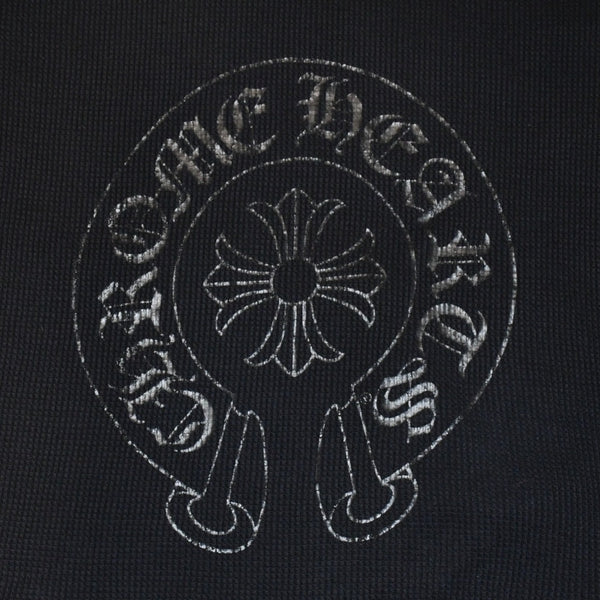 CHROME HEARTS クロムハーツ オールド サーマルフーディー パーカー サイズL ホースシュー カットオフ ブラック 美品 中古 4a006269