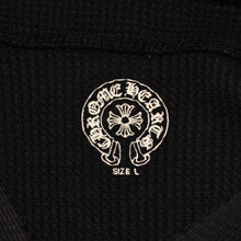 画像をギャラリービューアに読み込む, CHROME HEARTS クロムハーツ オールド サーマルフーディー パーカー サイズL ホースシュー カットオフ ブラック 美品 中古 4a006269