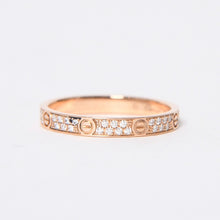 画像をギャラリービューアに読み込む, CARTIER カルティエ LOVE RING MINI PAVED ラブリング ミニ パヴェ 指輪 CRB4218000 重量約1.88g サイズ49 9号 18KPG 美品 中古 4a004516