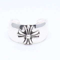 Very good condition CHROME HEARTS BANGLE WIDE CUFF CH PLUS CH plus wide cuff bangle Weight approx. 138.90g Silver 925 Used 4a004518