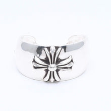 画像をギャラリービューアに読み込む, 極美品 CHROME HEARTS クロムハーツ BANGLE WIDE CUFF CH PLUS CHプラス ワイドカフ バングル 重量約138.90g シルバー925 中古 4a004518