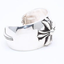 画像をギャラリービューアに読み込む, 極美品 CHROME HEARTS クロムハーツ BANGLE WIDE CUFF CH PLUS CHプラス ワイドカフ バングル 重量約138.90g シルバー925 中古 4a004518