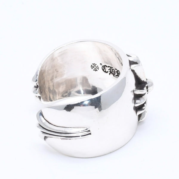 Very good condition CHROME HEARTS BANGLE WIDE CUFF CH PLUS CH plus wide cuff bangle Weight approx. 138.90g Silver 925 Used 4a004518