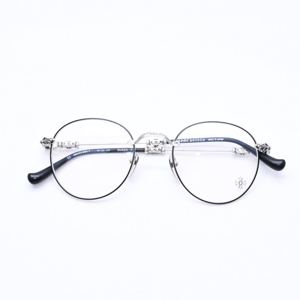 Very good condition CHROME HEARTS BUBBA-A Date glasses MBK/SS-MBK-P Size 49□22-145 Floral cross decoration Silver 925 Used 4a004541