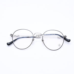 Very good condition CHROME HEARTS BUBBA-A Date glasses MBK/SS-MBK-P Size 49□22-145 Floral cross decoration Silver 925 Used 4a004541
