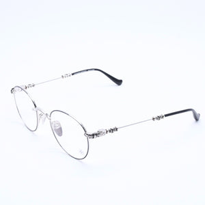 Very good condition CHROME HEARTS BUBBA-A Date glasses MBK/SS-MBK-P Size 49□22-145 Floral cross decoration Silver 925 Used 4a004541