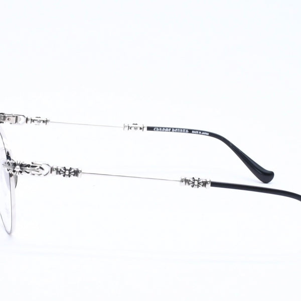 Very good condition CHROME HEARTS BUBBA-A Date glasses MBK/SS-MBK-P Size 49□22-145 Floral cross decoration Silver 925 Used 4a004541