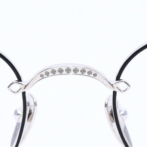 Very good condition CHROME HEARTS BUBBA-A Date glasses MBK/SS-MBK-P Size 49□22-145 Floral cross decoration Silver 925 Used 4a004541