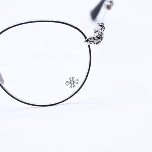 Very good condition CHROME HEARTS BUBBA-A Date glasses MBK/SS-MBK-P Size 49□22-145 Floral cross decoration Silver 925 Used 4a004541