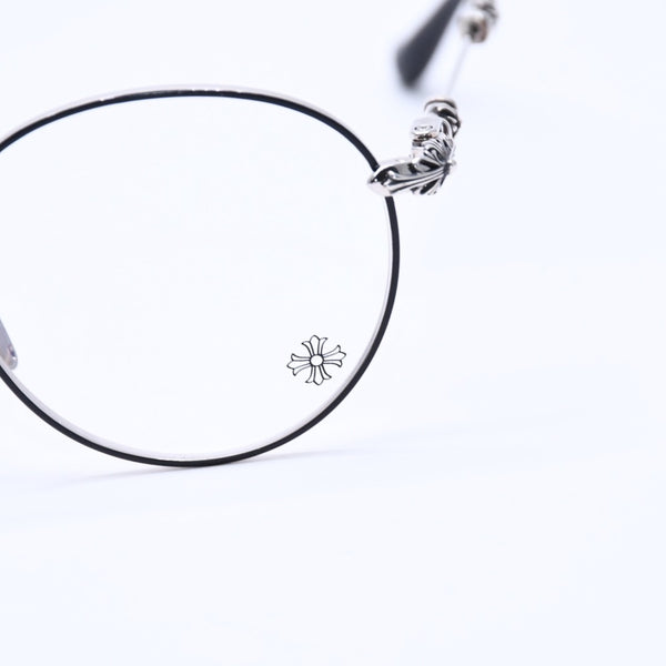 Very good condition CHROME HEARTS BUBBA-A Date glasses MBK/SS-MBK-P Size 49□22-145 Floral cross decoration Silver 925 Used 4a004541