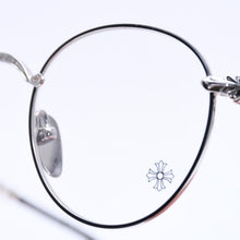 画像をギャラリービューアに読み込む, 極美品 CHROME HEARTS クロムハーツ BUBBA-A 伊達メガネ MBK/SS-MBK-P サイズ49□22-145 フローラルクロス装飾 シルバー925 中古 4a004541