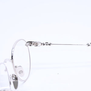 Very good condition CHROME HEARTS BUBBA-A Date glasses MBK/SS-MBK-P Size 49□22-145 Floral cross decoration Silver 925 Used 4a004541