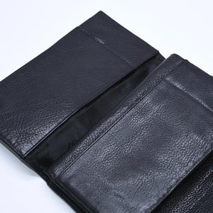 CHROME HEARTS WAVE CROSS BALL Wave Cross Ball Button Leather Wallet Long Wallet Dagger Black Good Used 4a004543