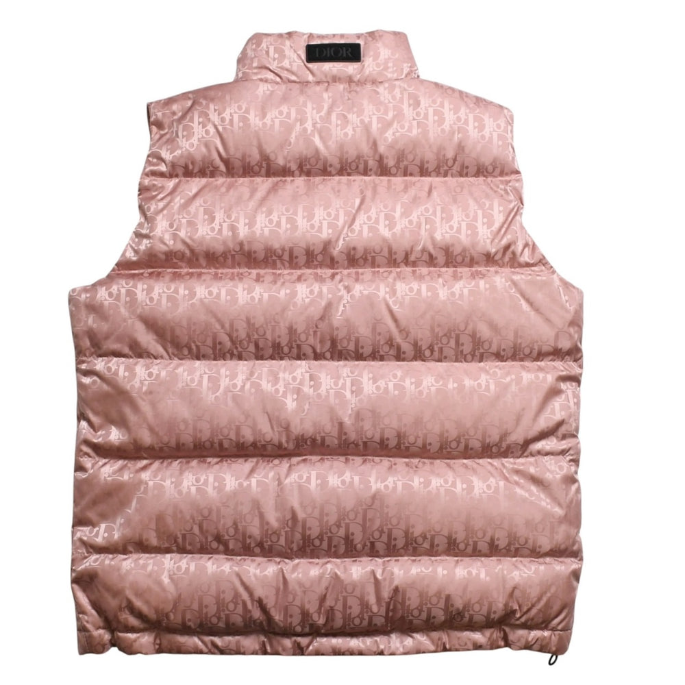極美品 Christian Dior クリスチャンディオール オブリーク ダウンベスト ピンク 総柄 サイズ50 中古 4a004710