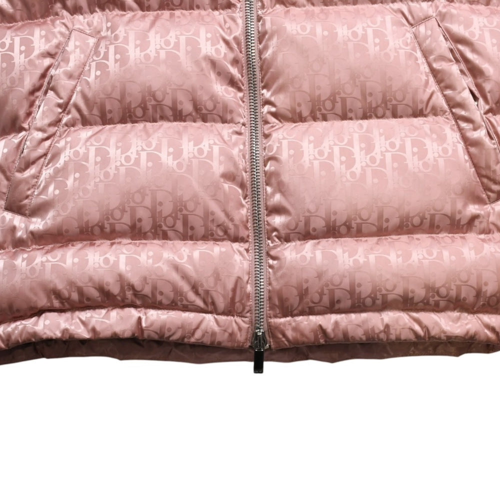 極美品 Christian Dior クリスチャンディオール オブリーク ダウンベスト ピンク 総柄 サイズ50 中古 4a004710