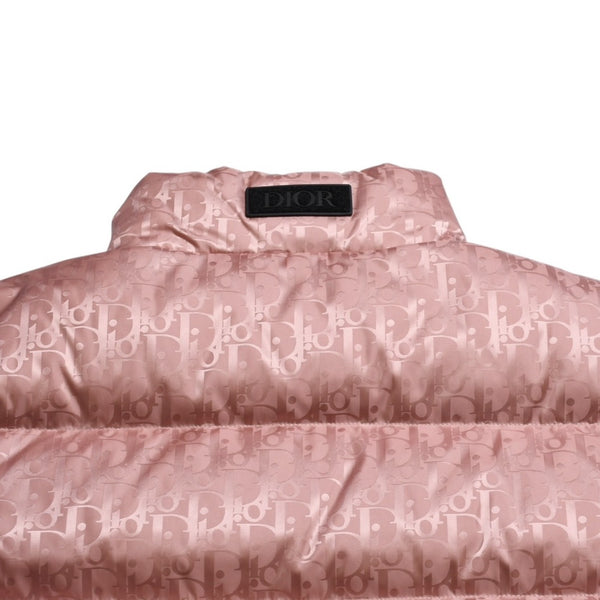 極美品 Christian Dior クリスチャンディオール オブリーク ダウンベスト ピンク 総柄 サイズ50 中古 4a004710