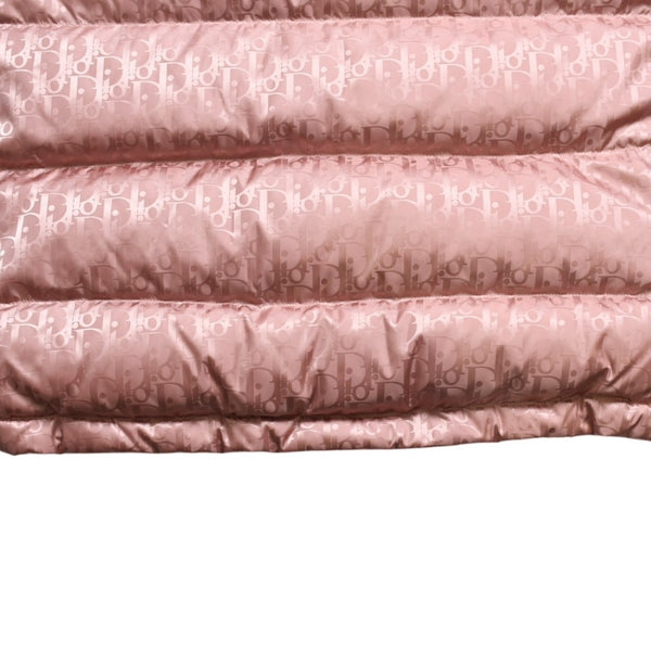 極美品 Christian Dior クリスチャンディオール オブリーク ダウンベスト ピンク 総柄 サイズ50 中古 4a004710