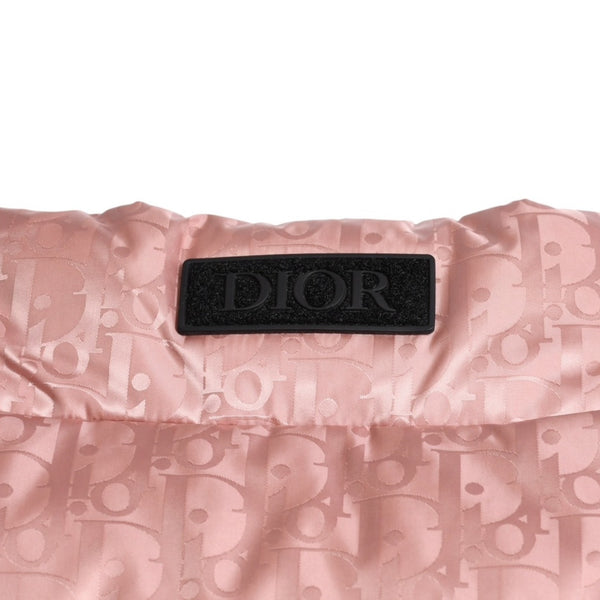 極美品 Christian Dior クリスチャンディオール オブリーク ダウンベスト ピンク 総柄 サイズ50 中古 4a004710