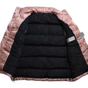 極美品 Christian Dior クリスチャンディオール オブリーク ダウンベスト ピンク 総柄 サイズ50 中古 4a004710
