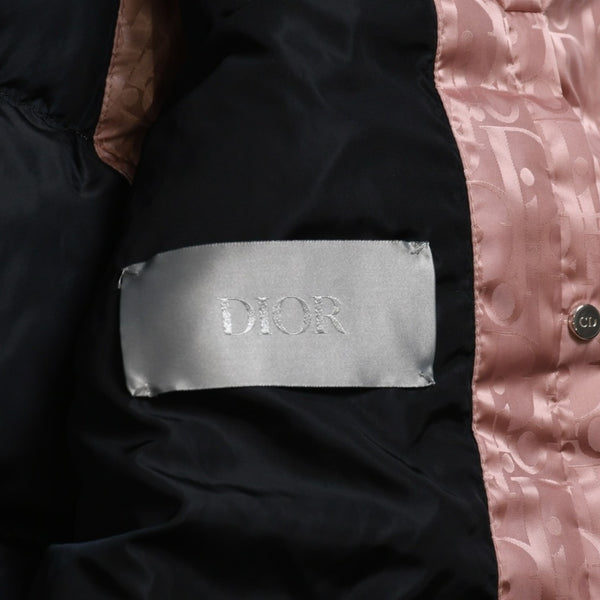 極美品 Christian Dior クリスチャンディオール オブリーク ダウンベスト ピンク 総柄 サイズ50 中古 4a004710