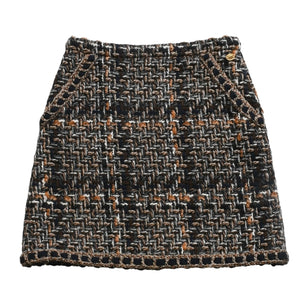 極美品 CHANEL シャネル 16AW ツイード ミニスカート P54204V40717 サイズ36 ココマーク マルチカラー ウール 中古 4a004703