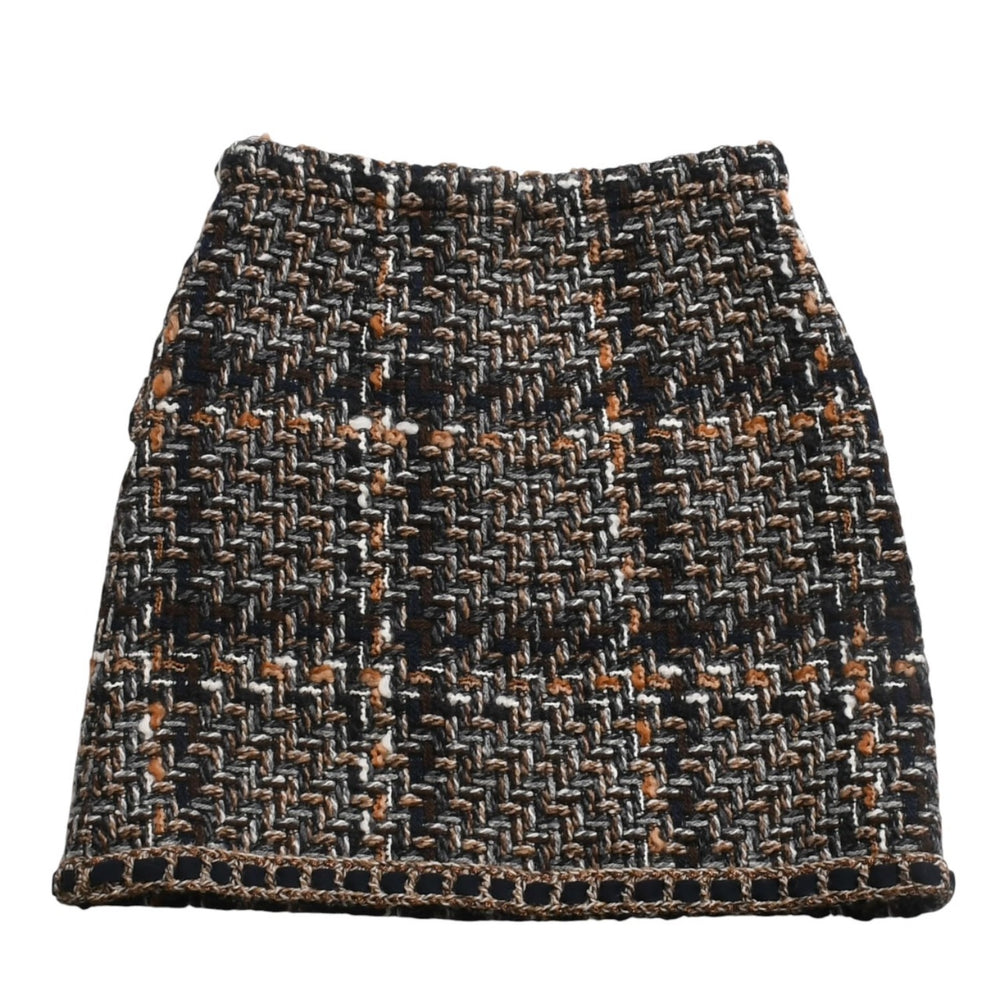 極美品 CHANEL シャネル 16AW ツイード ミニスカート P54204V40717 サイズ36 ココマーク マルチカラー ウール 中古 4a004703