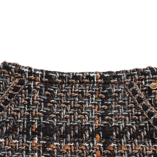 極美品 CHANEL シャネル 16AW ツイード ミニスカート P54204V40717 サイズ36 ココマーク マルチカラー ウール 中古 4a004703