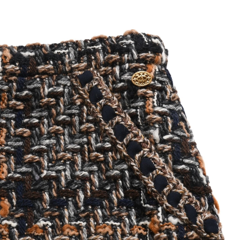 Very Good Condition CHANEL 16AW Tweed Mini Skirt P54204V40717 Size 36 Here Mark Multicolor Wool Used 4a004703