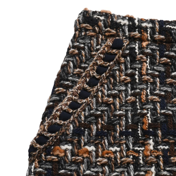 極美品 CHANEL シャネル 16AW ツイード ミニスカート P54204V40717 サイズ36 ココマーク マルチカラー ウール 中古 4a004703