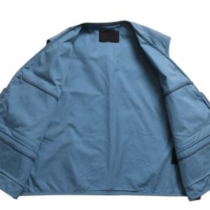 PRADA プラダ 24SS ユーティリティーベスト フィッシングベスト SGC499 サイズM トライアングルロゴ ブルー ラフ期 美品 中古 4a004709