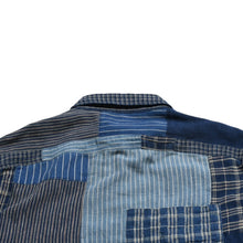 画像をギャラリービューアに読み込む, RRL ダブルアールエル LIMITED EDITION INDIGO PATCHWORK SHIRTS 長袖 シャツ パッチワーク インディゴ ブルー 美品 中古 4a003313