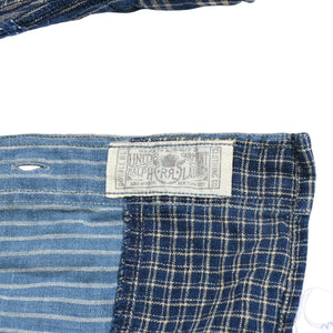 RRL ダブルアールエル LIMITED EDITION INDIGO PATCHWORK SHIRTS 長袖 シャツ パッチワーク インディゴ ブルー 美品 中古 4a003313