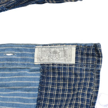 画像をギャラリービューアに読み込む, RRL ダブルアールエル LIMITED EDITION INDIGO PATCHWORK SHIRTS 長袖 シャツ パッチワーク インディゴ ブルー 美品 中古 4a003313