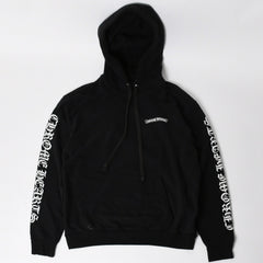 CHROME HEARTS クロムハーツ スクロールラベル プルオーバーパーカー フーディ オールドイングリッシュフォント CHロゴ ブラック XLサイズ 美品 中古 4a004547