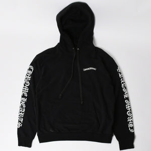 CHROME HEARTS クロムハーツ スクロールラベル プルオーバーパーカー フーディ オールドイングリッシュフォント CHロゴ ブラック XLサイズ 美品 中古 4a004547