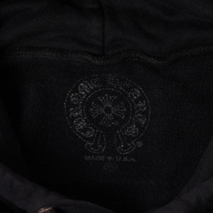 CHROME HEARTS クロムハーツ スクロールラベル プルオーバーパーカー フーディ オールドイングリッシュフォント CHロゴ ブラック XLサイズ 美品 中古 4a004547