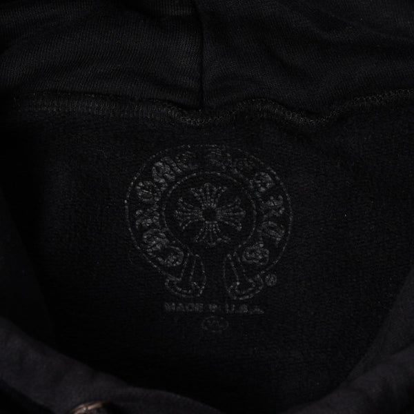 CHROME HEARTS クロムハーツ スクロールラベル プルオーバーパーカー フーディ オールドイングリッシュフォント CHロゴ ブラック XLサイズ 美品 中古 4a004547