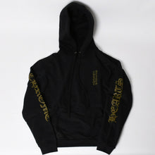 画像をギャラリービューアに読み込む, CHROME HEARTS クロムハーツ Vertical Logo Pullover Hoodie スウェットパーカー スクロールロゴ オールドイングリッシュフォント ブラック アーミーグリーン Mサイズ 美品 中古 4a004530