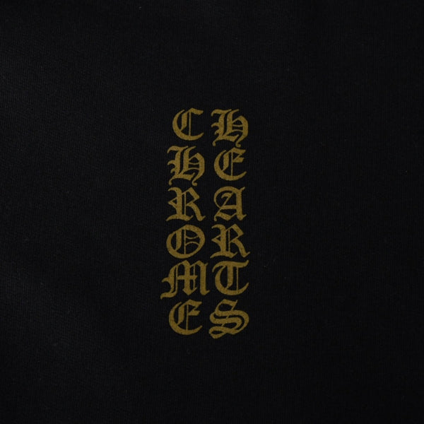CHROME HEARTS クロムハーツ Vertical Logo Pullover Hoodie スウェットパーカー スクロールロゴ オールドイングリッシュフォント ブラック アーミーグリーン Mサイズ 美品 中古 4a004530