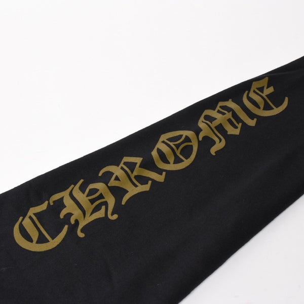 CHROME HEARTS クロムハーツ Vertical Logo Pullover Hoodie スウェットパーカー スクロールロゴ オールドイングリッシュフォント ブラック アーミーグリーン Mサイズ 美品 中古 4a004530