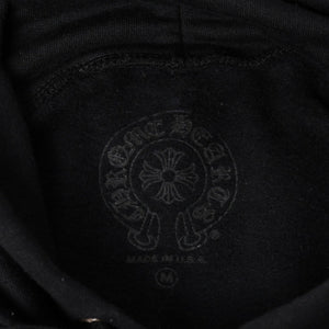 CHROME HEARTS クロムハーツ Vertical Logo Pullover Hoodie スウェットパーカー スクロールロゴ オールドイングリッシュフォント ブラック アーミーグリーン Mサイズ 美品 中古 4a004530