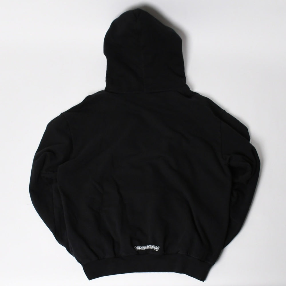 CHROME HEARTS Vertical Logo Pullover Hoodie Sweatshirt Hoodie Scroll Logo Old English Font Black M Size Good Condition Used 4a004551