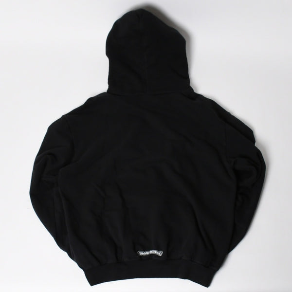 CHROME HEARTS クロムハーツ Vertical Logo Pullover Hoodie スウェットパーカー スクロールロゴ オールドイングリッシュフォント ブラック Mサイズ 美品 中古 4a004551